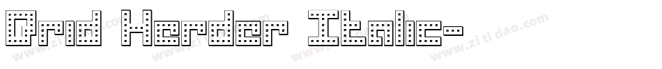 Drid Herder Italic字体转换